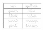 English worksheet: Colours 2