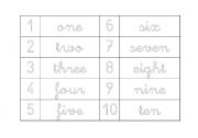 English Worksheet: Numbers from 1 to 10