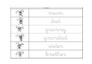 English Worksheet: The rabbit family