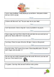 Riddles (2 pages with answer key) Riddler