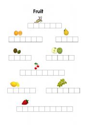 English Worksheet: Name the Fruit