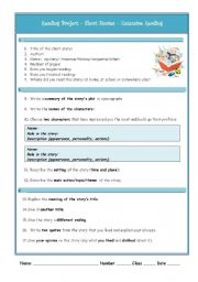 English Worksheet: Extensive Reading