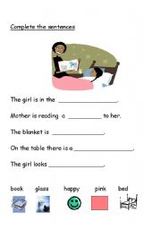 English Worksheet: Complete the sentences