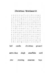 English Worksheet: christmas wordsearch