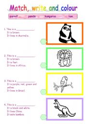 English Worksheet: Animals 