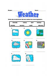 English Worksheet: Weather