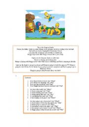 English Worksheet: The simpson family