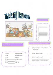 English Worksheet: This is my new room