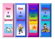 English Worksheet: Bookmarks - Have a nice Summer!