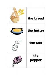 English Worksheet: Table Manners Game cards