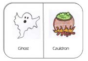 English Worksheet: Halloween flashcards for young learners (sheet 2)
