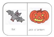 English Worksheet: Halloween flashcards for young learners (sheet 3)