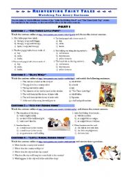 REINVENTING FAIRY TALES - cartoons worksheet