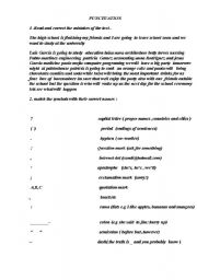 English Worksheet: punctuation