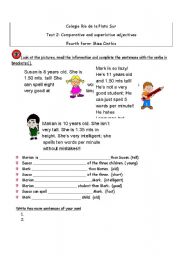 English Worksheet: comparative and superlative adjectives