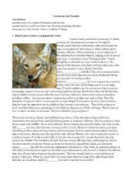 English worksheet: Coyotes in the Presidio