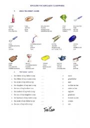 English worksheet: VOCABULARY