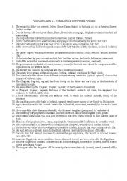 English Worksheet: Commonly confused words