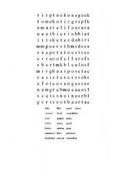 English Worksheet: Simple Vocab Wordsearch