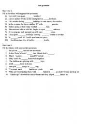 English worksheet: PRONOUNS