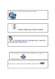 English Worksheet: Tongue Twisters