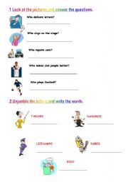 English worksheet: jobs