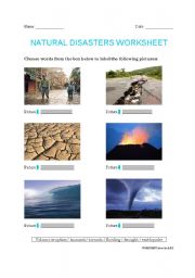 English Worksheet: Natural Disasters