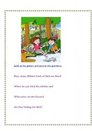 English Worksheet: a day at the park