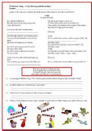 English Worksheet: Song Activity: Crazy by Alanis Morissette (listening and discussion)