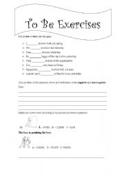 English Worksheet: To be - Exercises