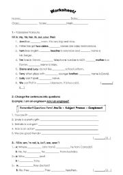 English Worksheet: Possessive adjectives