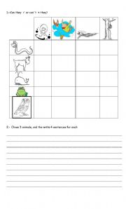 English worksheet: Can (ability)