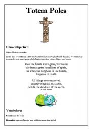 English worksheet: Totem Poles