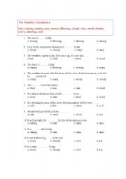 English Worksheet: simple weather worksheet