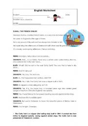 English Worksheet: reading comprehension 6th grade