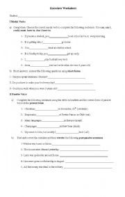 English Worksheet: Exercises Worksheet