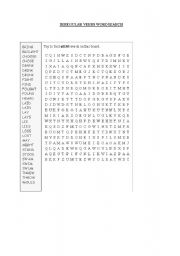 English Worksheet: irregular verbs wordsearch