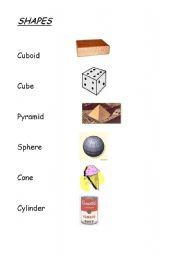 English Worksheet: Shapes