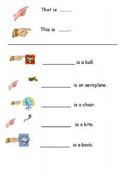 English Worksheet: That is / This is