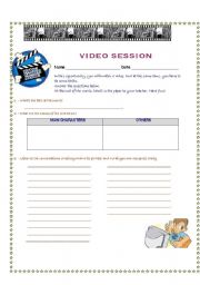 English Worksheet: video worksheet