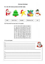 English worksheet: Christmas