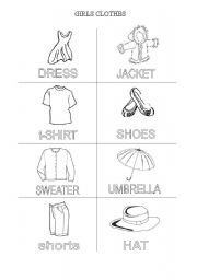 English Worksheet: GIRLS CLOTHES