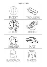 English Worksheet: BOYS CLOTHES