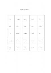 English Worksheet: Past Tense Bingo Game