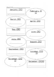 English Worksheet: Month