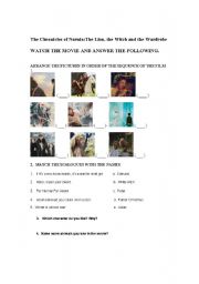 English Worksheet: Chronicles of Narnia Part II