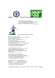 English Worksheet: Chelsea - Blue is the colour! (a football song)