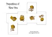 English Worksheet: Prepositions of Place Dice