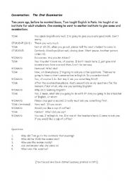 English worksheet: Conversation: The Oral Examination