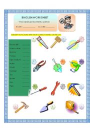 English Worksheet: Tools and Accessories Match 1/5